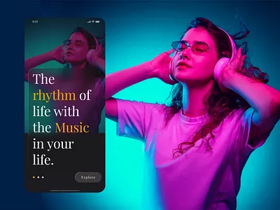 Music Player App creative mobile app music music player app ui ui design uiux user interface ux vibrant