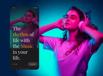 Music Player App creative mobile app music music player app ui ui design uiux user interface ux vibrant