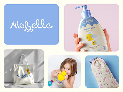 Miobelle Visual Brand Identity baby brand identity branding character design child cute design healthcare illustration kids logo packaging pastel colors product skincare visual identity