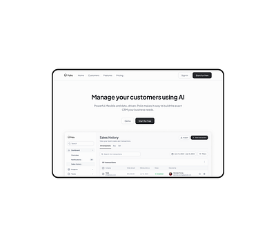 CRM Polio crm design ui web
