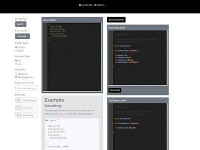 Effortlessly Convert JSON to Swift, Kotlin, Java, C, and C++ codeconversion cprogramming java jsontocode kotlin swift