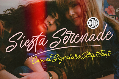 Siesta Serenade - Casual Signature Script branding content creation display font free free font freebie hand drawn handmade logo logo design packaging script font signature social media type typeface typography visual identity