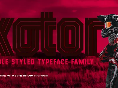 Xotor typeface branding display font geometric graphic design illustration logo opentype triline typography