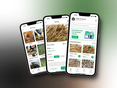 CropCare - agriculture e-commerce app agricultural app app ui design ecommerce app ui design