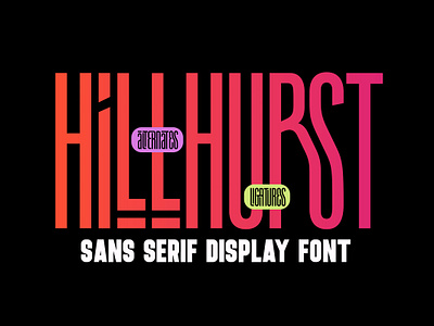 Hillhurst - Sans Serif Ligature Display Font alternate alternates branding custom display font editorial free free font free fonts freebie freebies headline ligature logo magazine packaging sans serif type typeface typography