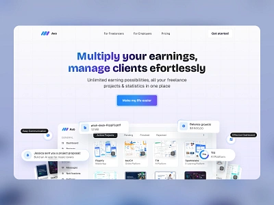 Avo - Freelance Platform Landing Page cleandesign creativedesign dailyui designsystem designtrends figmadesign freelanceplatform freelancerwebsite landingpage minimaldesign moderndesign remotework responsivedesign uichallenge uiinspiration uiux uiuxdesign uxdesign webdesign websitedesign