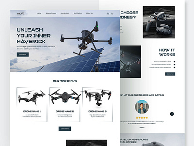 Innovative E-Commerce Experience for Drone Enthusiasts appdesign design ui uiinspiration uiuxdesign userinterface ux uxdesign