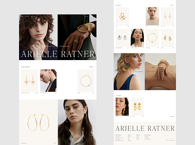 Arielle Ratner I Web design design graphic design ui ux web design yewellery