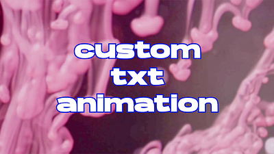 Custom text animation adobe after effects animation motion design motion graphics text animation