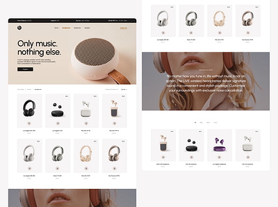 Beats I Web design e commerce graphic design landing page music ui ux web design website