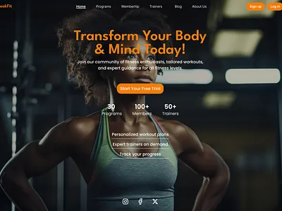 Peakfit design typography ui ux website