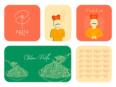 PastaMia - Branding ( Italian Food Restaurant ) brand branding branding and identiy food logo illustration italian food restaurant logo modern logo pasta pastamia professional logo restaurant logo