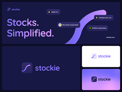 Stockie Logo Design animation app bitcoin brand branding chart crypto finance financial investment logo logo design logotype market mobile app money motion graphics stocks trading ui