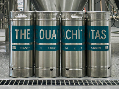 Keg Wrap Design | The Ouachitas arkansas beer brand branding brewery design hunter oden keg keg wrap kegs typography