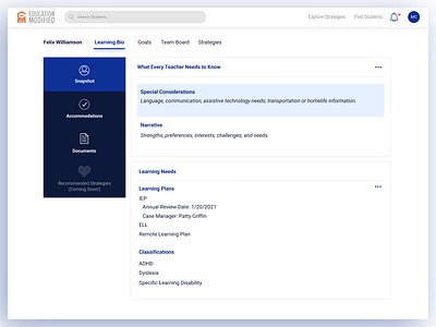 Product Design: Before & After blue case study components data education navigation redesign ui user research ux visual design web application