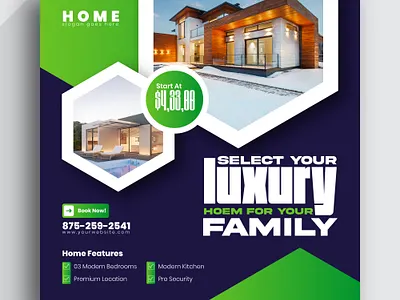 home sale social media pots or real estate web banner design branding graphic design logo