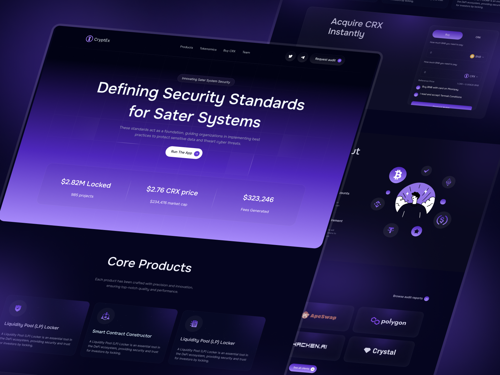 CryptEx - Cybersecurity Landing Page by Yeasin Islam on Dribbble