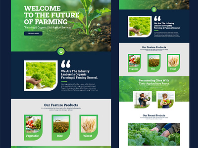 Layout Green Agro Farming Website Layout Concept 3d branding ui