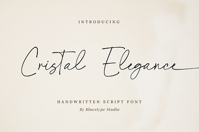 Cristal Elegance - Handwritten Font branding font font design free font handwriting hello dribbble illustration signature type typography