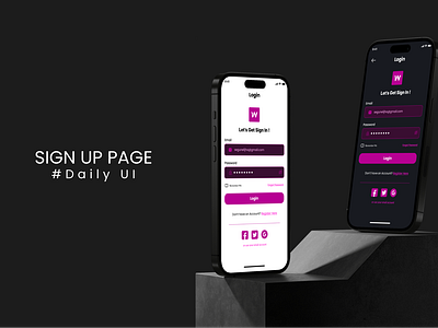 Sign Up Page #DailyUI active app applications dailyui design figma fyp interface lagos mobile mockup nigeria segunelijah signup ui ui app uiux website