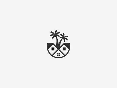 Villas Vacation beach branddesign brandidentity branding branding concept coconut design home hotel house illustration logo logo design logodesign motel palm paradise tree vacation villa