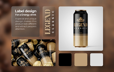 Energy drink label graphic design