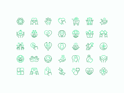 Icon design for a charity fund adobe illustrator charity community design donation fundraising graphic design icons illustration ui vector volunteer