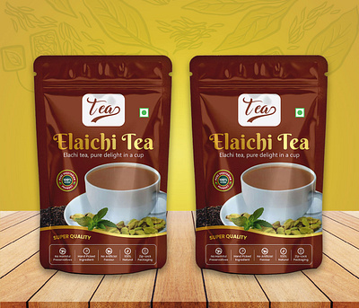 Tea Pouch packaging design. 3d animation branding graphic design logo motion graphics pouch packaging design