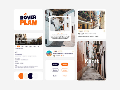 RoverPlan | Travel Planner Web App design guideline mobile app rover plan roverplan rufo studioi rufostudio tour guide tour plan tour planner tour website travel itinerary travel plan travel planner travel website web app