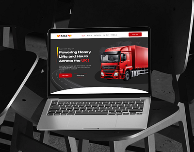 Truck Services Website Design - UX/UI Design app design branding contact us page dark theme website graphic design service page truck truck loader services truck service truck services website truct website ui ui uxui design website design website ui