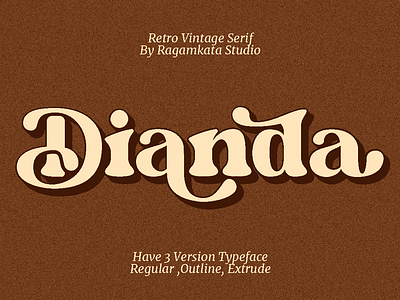 Dianda - Retro Bold Font bold bold font brand font branding chubby font fonts groovy retro retro font serif font vintage font