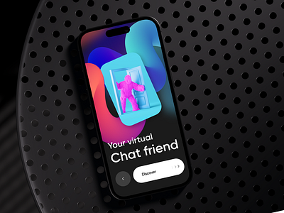 Virtual Chat Friend App android app appdesign assistant brandinng chat chatbot design graphic design ios mobile mobiledesing ui uiiux uiux ux virtual virtualassistant