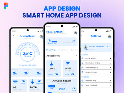 SMART HOME APP DESIGN app design apps design apps ui design branding landing page design mobile app mobile app design ui ui design ux design