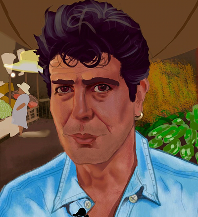 Roadrunner anthony bourdain design digital art digital painting graphic design illustration instagram art painting