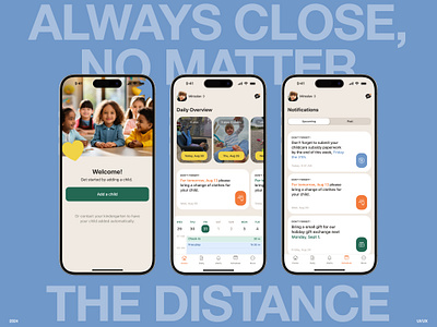 Daycare Monitoring App app care child daycare kid mobile mobileapp nanny school ui ux
