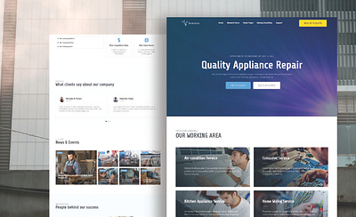 Technician landing page design elementor website landing page landing page design responsive website technician website web design web dev website website design wordpress wordpress development wordpress website