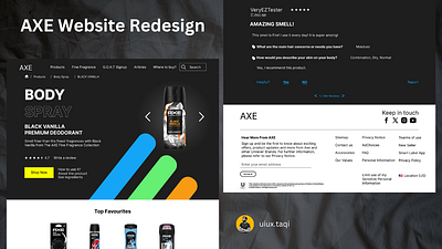 AXE Website Redesign graphic design ui