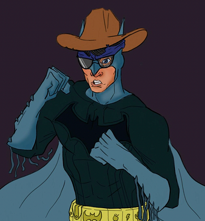 Cowboy-Batman batman cowboy design digital art digital painting graphic graphic design illustration instagram art original character procreate