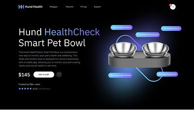 Smart Pet Bowl Website branding concept design figma graphic design pet ui