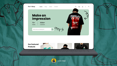 The T-Shop Web Page Design graphic design ui