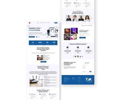 IT Company Solution Company Landing Page it soultion landing page landing page ui uiux ux web design web page