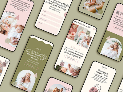 Your Doula Julie Branding + Showit Website Design brand design branding design graphic design icon design icons illustration logo mobile design ui web design website