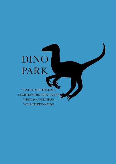 DINO PARK/ DAILY LOGO CHALLENGE: DINOSAUR AMUSEMENT PARK PROMPT dailylogochallenge dino dinosaur park prompt velociraptor