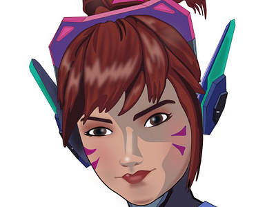 D.Va blizzard character design d.va digital art fan art game art gaming hero hero shooter illustration overwatch 2