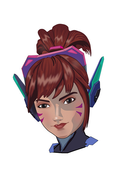 D.Va blizzard character design d.va digital art fan art game art gaming hero hero shooter illustration overwatch 2