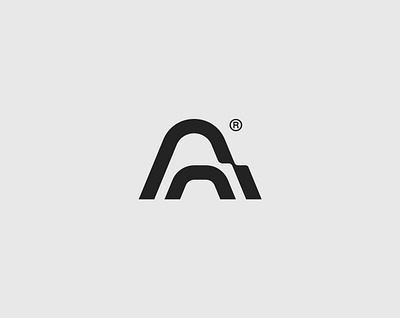 A Lettermark a a logo brand brand design brand identity branding lettermark logo mark minimal logo minimalist monogram mountain logo nature logo symbol tech logo type typographic wave