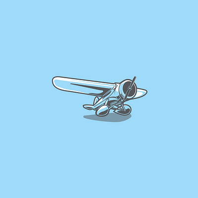 Take Off Animation after effects airplane animation aviation blue design fly graphic design illustration illustrator logo motion graphics off plane retro sky take typography vega vintage