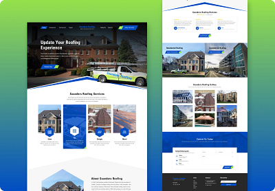 Saunders Roofing - Website Design - Creasions web design web development website