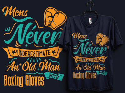 Typographic Boxing T-Shirt Design. best graphic design gym tshirt illastator logo t shirt design