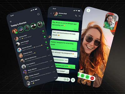Whisper message android app ui figma free free design free ui graphic design ios ios app messager ui ui design ui ux whisper